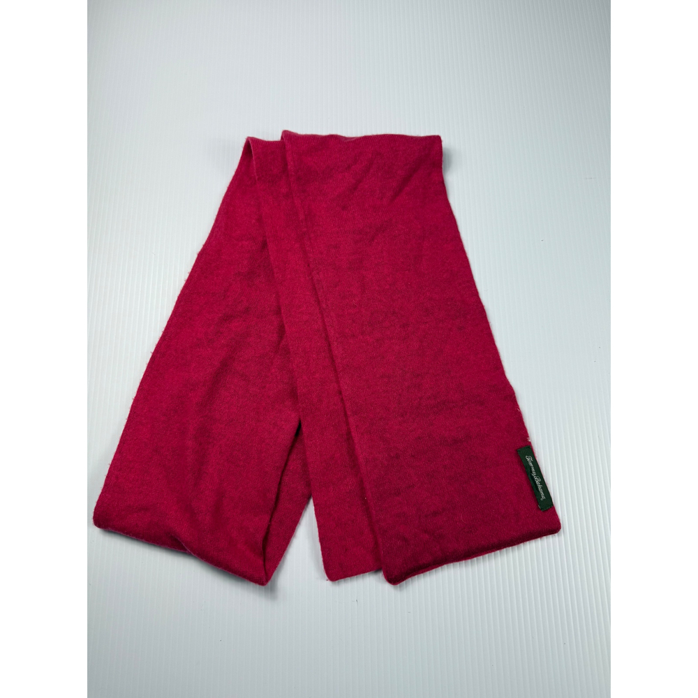 Tommy Bahama Red‎ Scarf Knit Pineapple Logo Soft Winter Neck Warmer wool blend